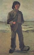 Vincent Van Gogh Fisherman on the Beach (nn04) china oil painting reproduction